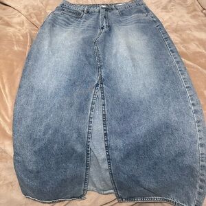 Blank NYC Light Blue Denim Maxi Skirt 29